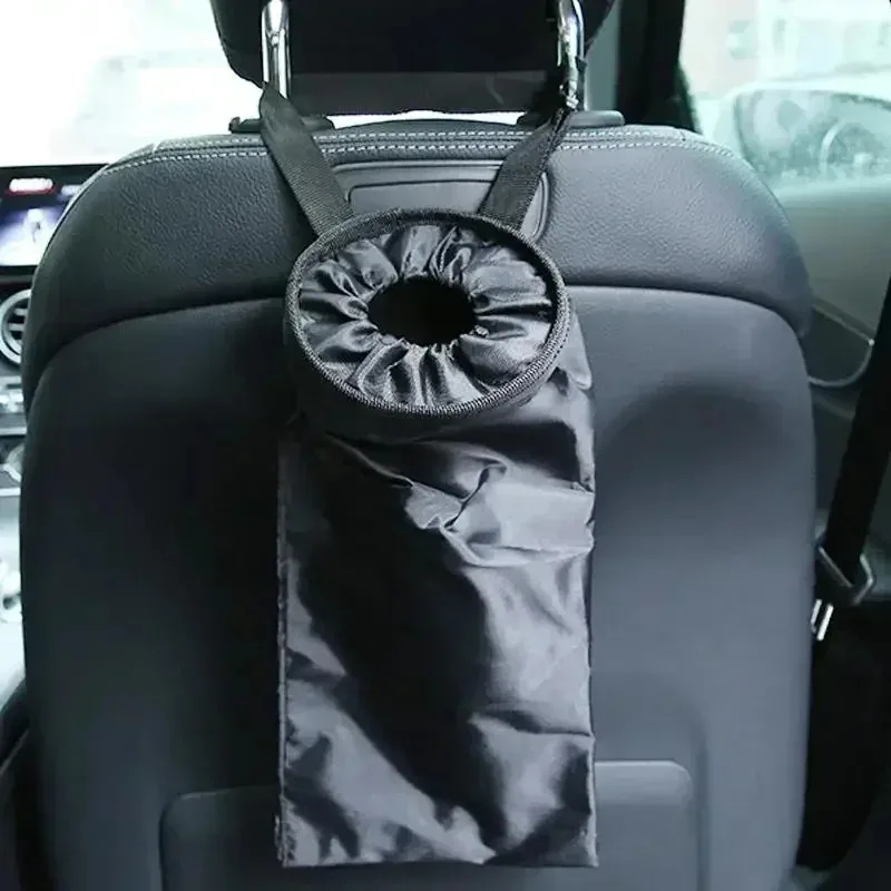 Seat Cleaner Fabric - 吊り下げ式車用ゴミ袋 オックスフォード布製シートバックゴミ箱、ポータブルゴミ収納ホルダー 車内清掃ツール