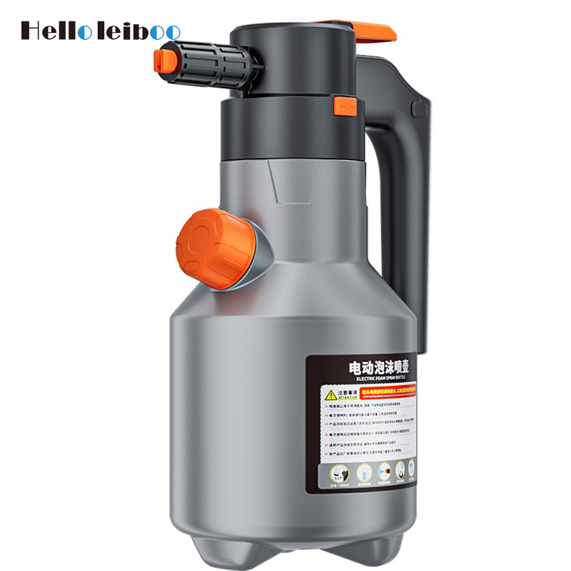 Pressure Washer Foam Gun - LEIBOO 2L 強力な電動泡噴霧器洗車スノーフォームスプレーボトル充電式自動洗浄噴霧器缶カーアクセサリー