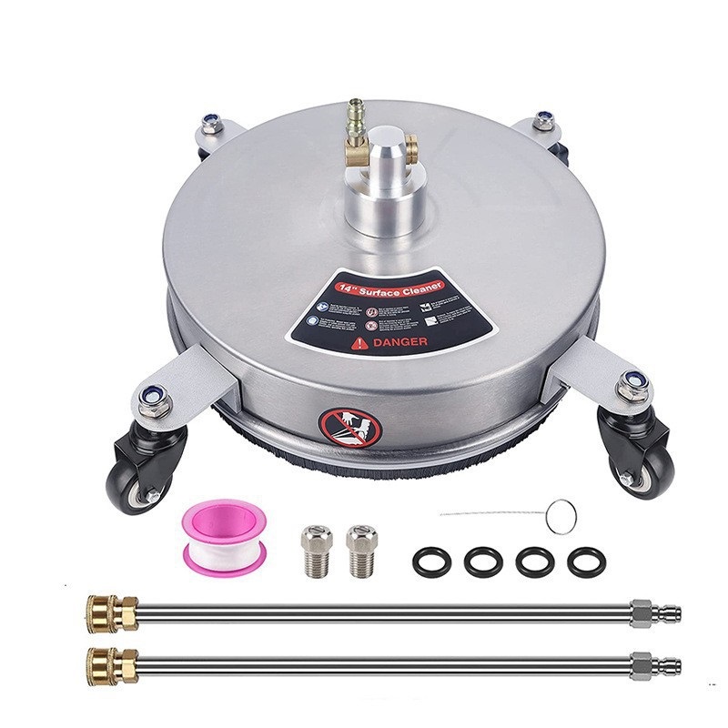 Wheel Cleaner Alloy - 4000ポンド/平方インチ 14インチのディスク型片手操作、デュアル回転式、4輪付き高圧洗浄機用表面クリーナー